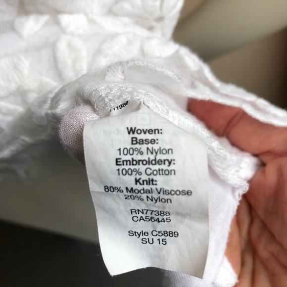 J Crew White Daisy Overlay Tank Top XS - Picture 7 of 7